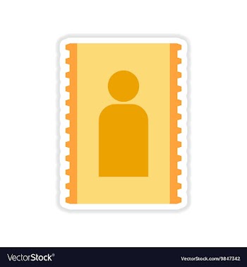 Paper sticker on white background mobile contact vector image