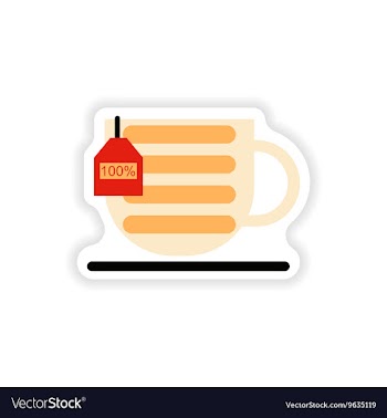 Paper sticker on white background mobile cup vector image