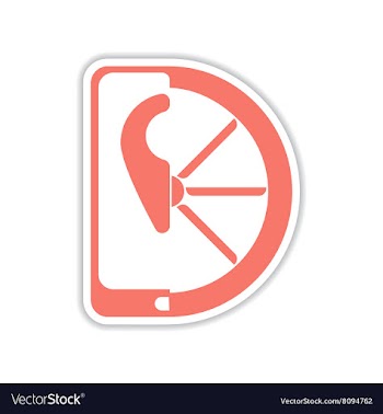 Paper sticker on white background mobile location vector image