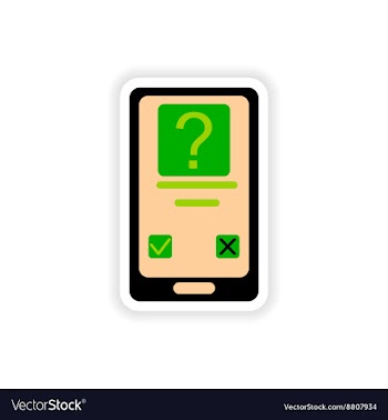 Paper sticker on white background Mobile Phone SMS vector image