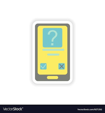 Paper sticker on white background Mobile Phone SMS vector image