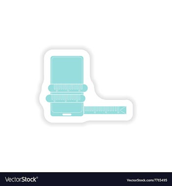 Paper sticker on white background Mobile Phone vector image