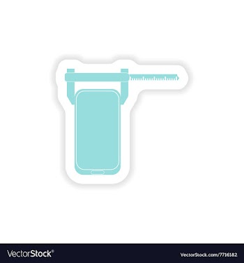 Paper sticker on white background Mobile Phone vector image