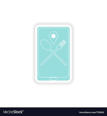 Paper sticker on white background mobile phone vector image