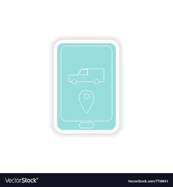 Paper sticker on white background mobile phone vector image