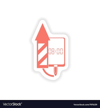 Paper sticker on white background Mobile Phone vector image