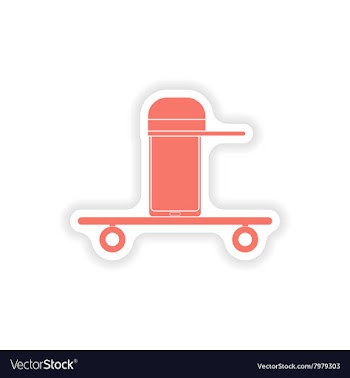 Paper sticker on white background mobile phone vector image
