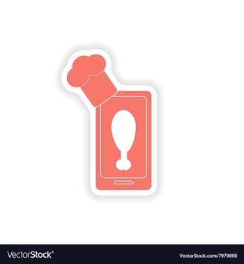 Paper sticker on white background mobile phone vector image
