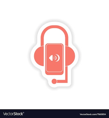 Paper sticker on white background mobile phone vector image