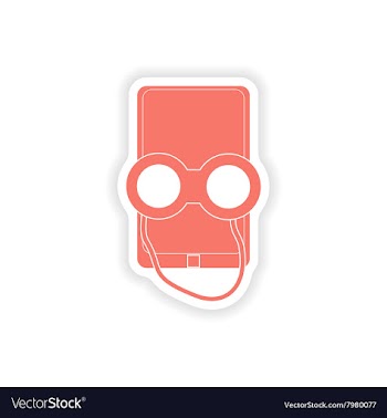 Paper sticker on white background mobile phone vector image