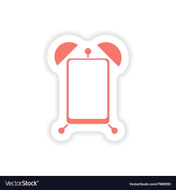 Paper sticker on white background Mobile Phone vector image
