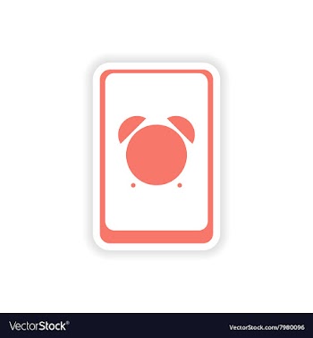 Paper sticker on white background Mobile Phone vector image