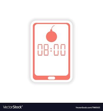 Paper sticker on white background Mobile Phone vector image