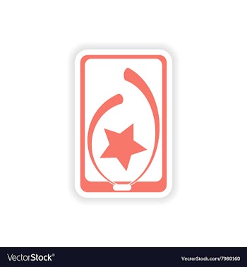 Paper sticker on white background mobile phone vector image