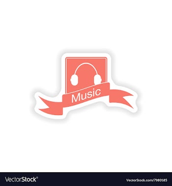 Paper sticker on white background mobile phone vector image