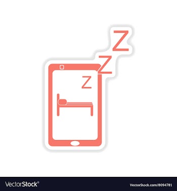 Paper sticker on white background mobile phone vector image
