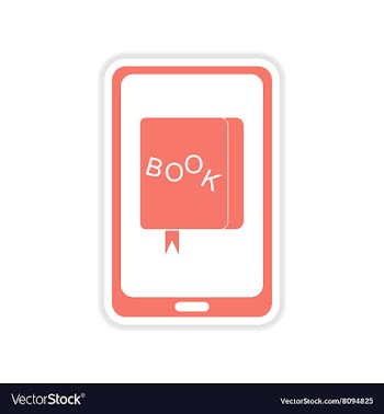 Paper sticker on white background mobile phone vector image