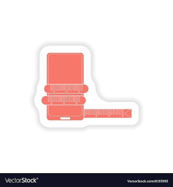 Paper sticker on white background Mobile Phone vector image