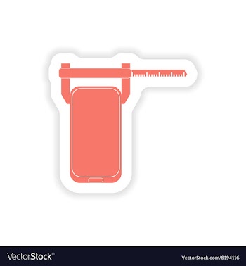 Paper sticker on white background Mobile Phone vector image