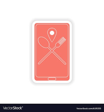 Paper sticker on white background mobile phone vector image