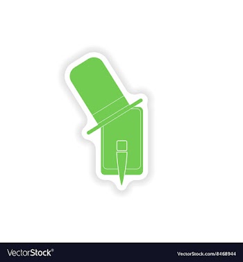 Paper sticker on white background mobile phone vector image