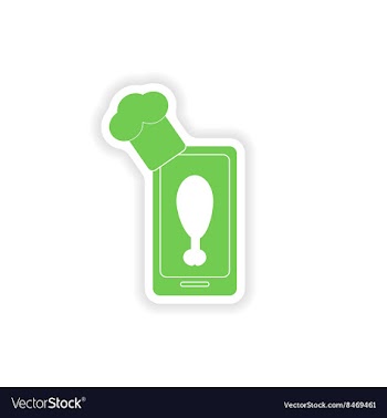 Paper sticker on white background mobile phone vector image