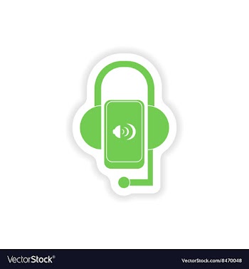 Paper sticker on white background mobile phone vector image