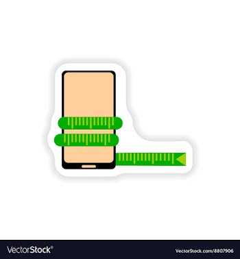Paper sticker on white background Mobile Phone vector image
