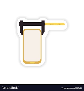Paper sticker on white background Mobile Phone vector image