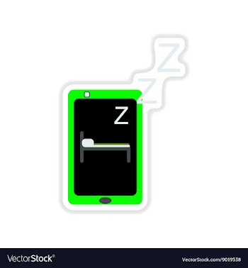 Paper sticker on white background mobile phone vector image