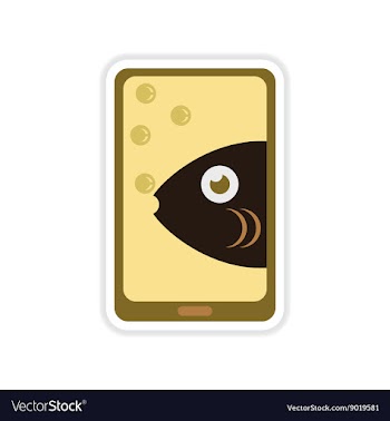 Paper sticker on white background mobile phone vector image