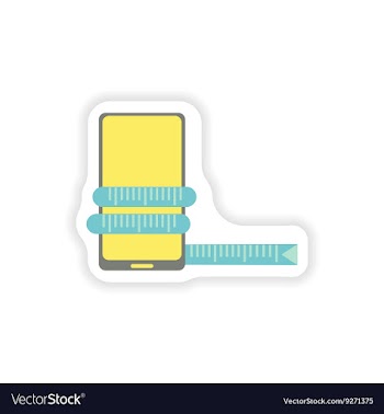 Paper sticker on white background Mobile Phone vector image