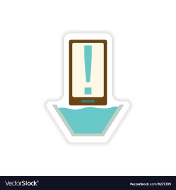 Paper sticker on white background mobile phone vector image
