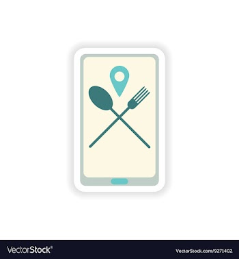 Paper sticker on white background mobile phone vector image
