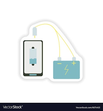 Paper sticker on white background mobile phone vector image