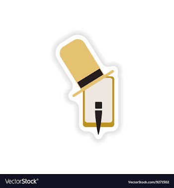 Paper sticker on white background mobile phone vector image