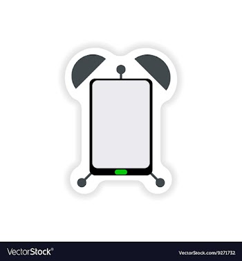 Paper sticker on white background Mobile Phone vector image