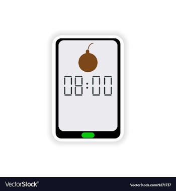 Paper sticker on white background Mobile Phone vector image