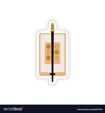 Paper sticker on white background mobile phone vector image