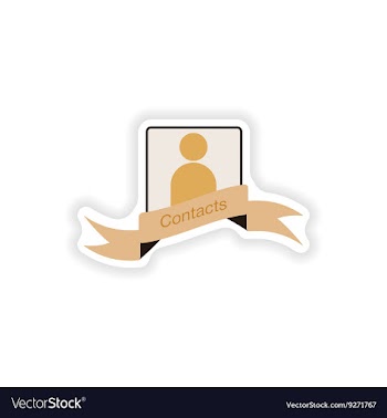 Paper sticker on white background mobile phone vector image