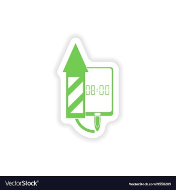Paper sticker on white background Mobile Phone vector image