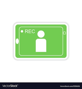 Paper sticker on white background mobile phone vector image