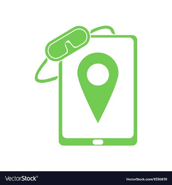 Paper sticker on white background mobile phone vector image
