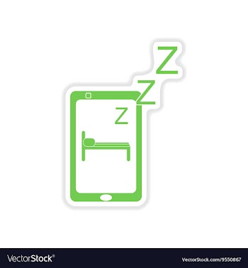 Paper sticker on white background mobile phone vector image