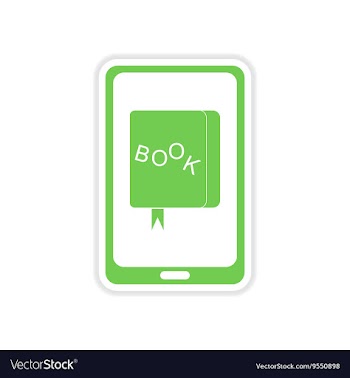 Paper sticker on white background mobile phone vector image