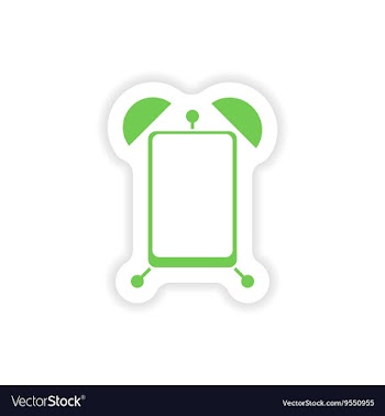 Paper sticker on white background Mobile Phone vector image
