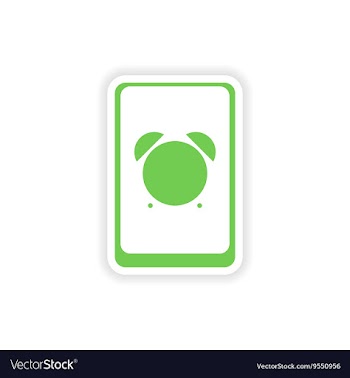 Paper sticker on white background Mobile Phone vector image