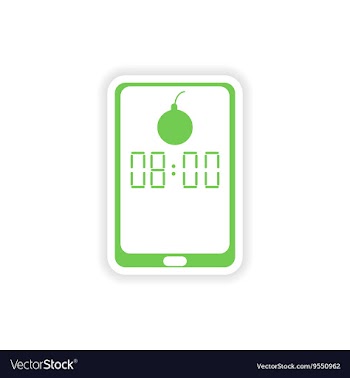 Paper sticker on white background Mobile Phone vector image