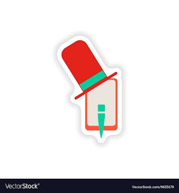 Paper sticker on white background mobile phone vector image