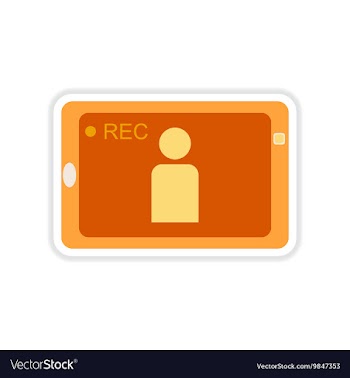 Paper sticker on white background mobile phone vector image